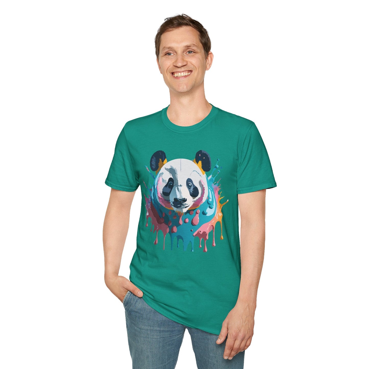 Panda Shirt Unisex T Shirt Gildan Softstyle 64000 Panda Graphic Animal Tee 100 Percent Cotton
