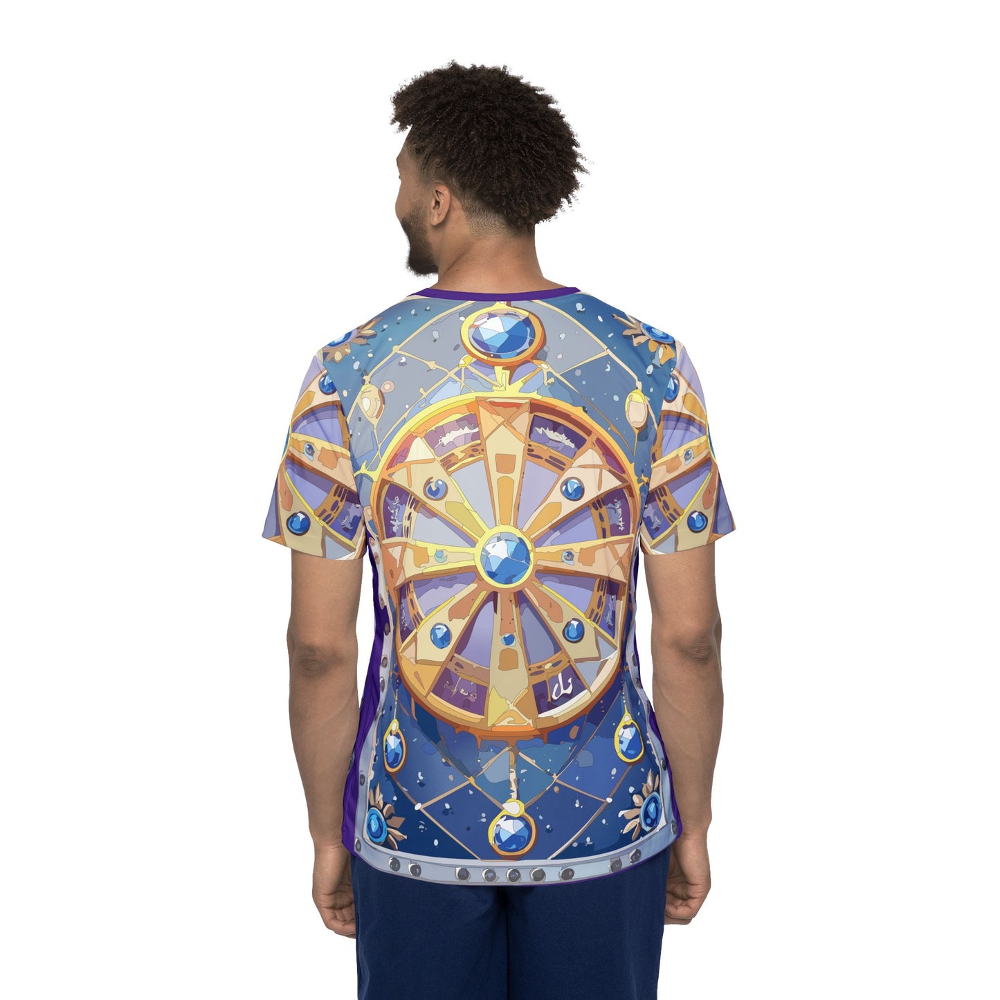 Unisex Poly T-Shirt with Abstract Graphic Design Print