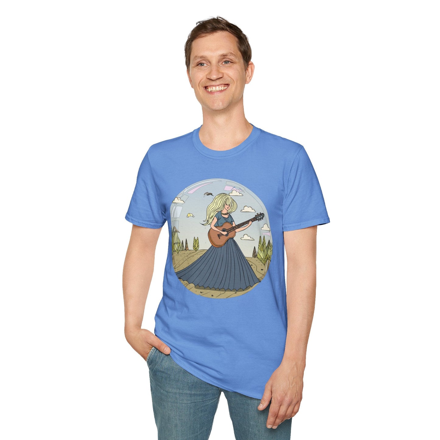 Womens Graphic T Shirt Art Design Tee Softstyle Cotton Ring-Spun Unisex Short Sleeve