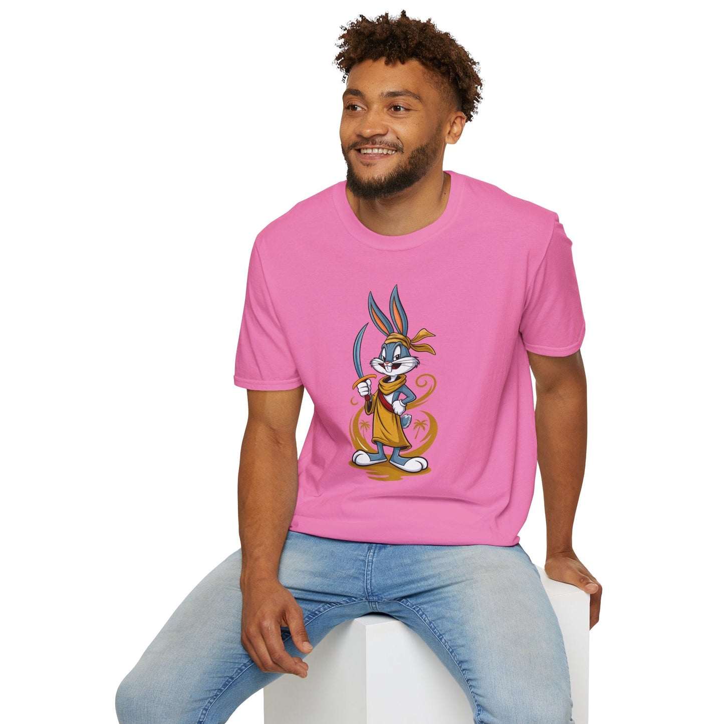 Bugs Bunny T Shirt Unisex Short Sleeve Cartoon Graphic Animation Gildan Softstyle 64000