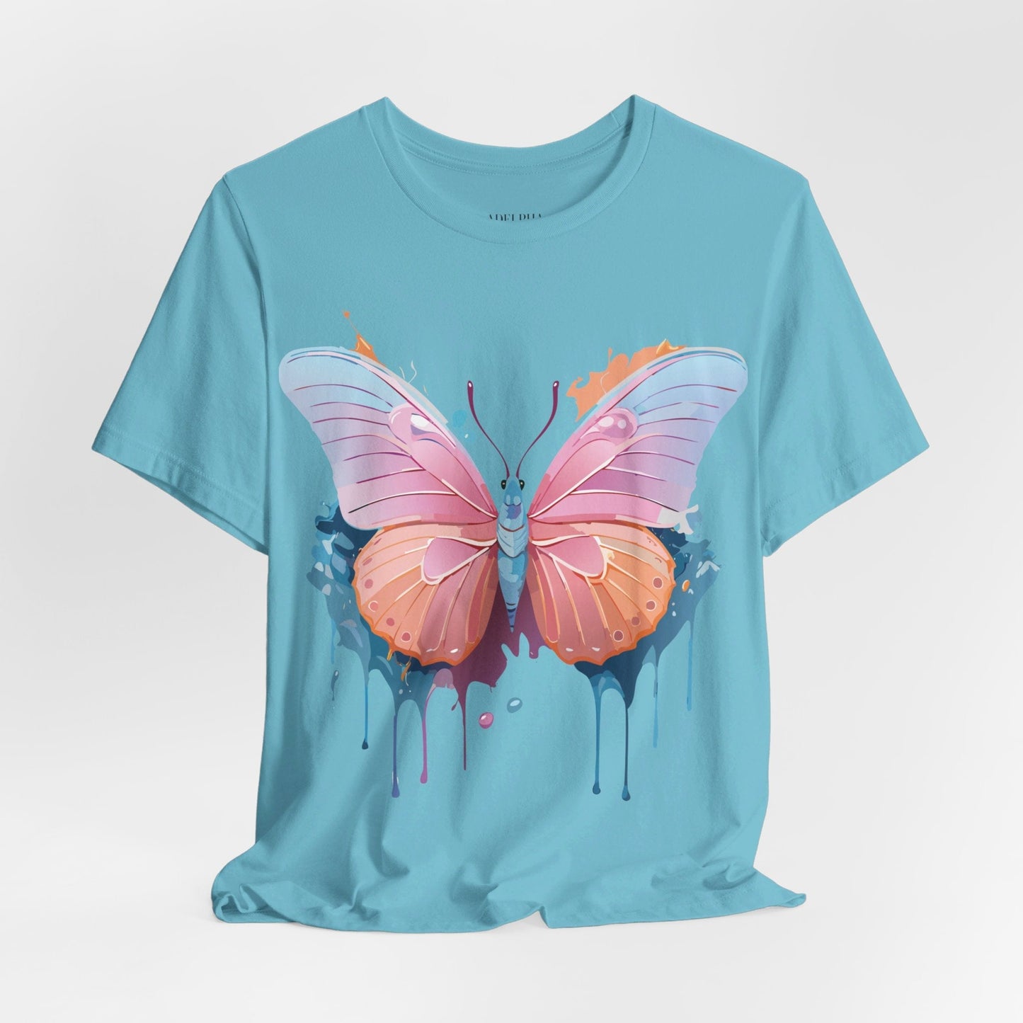 Butterfly Graphic Tee Unisex Short Sleeve Adelpha Vintage Art Shirt