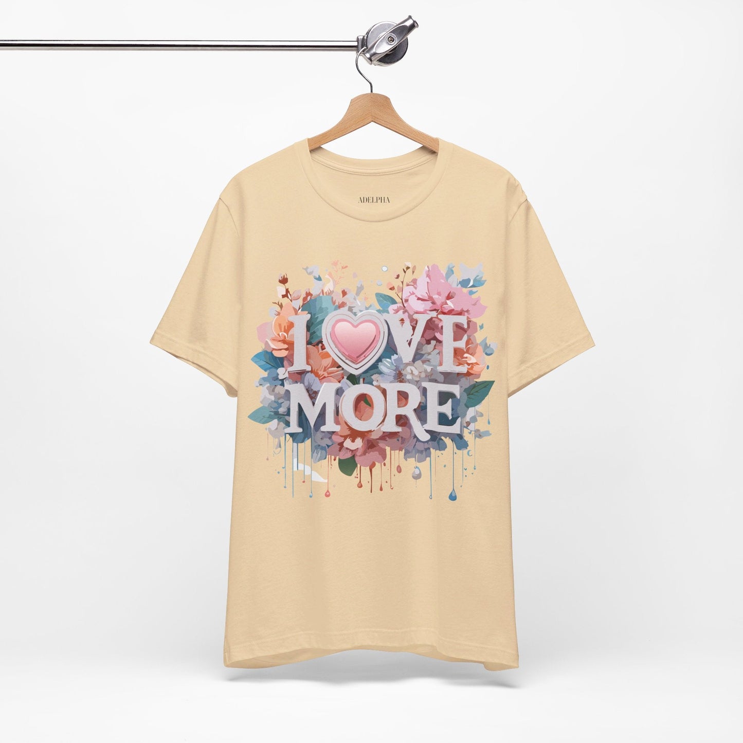 Valentine Day Graphic Unisex 100 Cotton Vintage Artwork with Love and Flower Design Tee 17