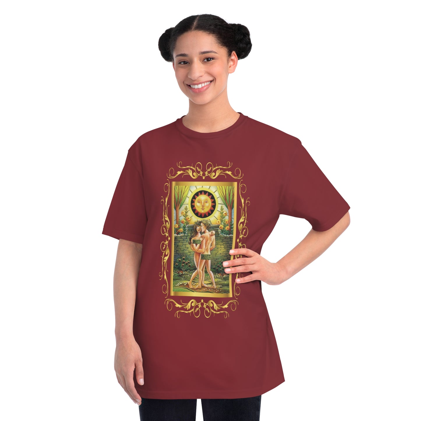 T-Shirt aus Bio-Baumwolle, Unisex, mit Tarotkarten