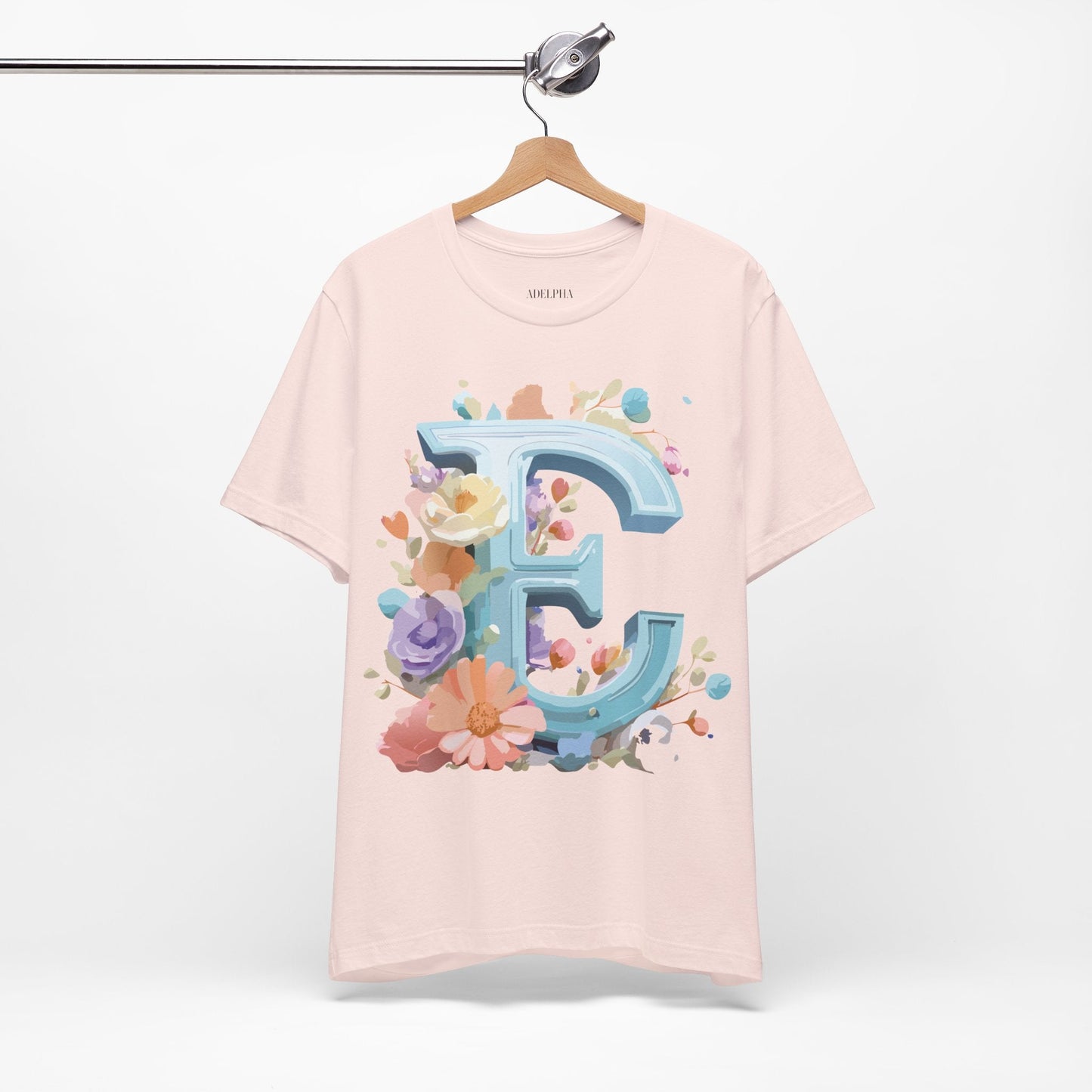 Unisex Letter E  Graphic Tee Featuring Vintage Inspired Artwork Collection