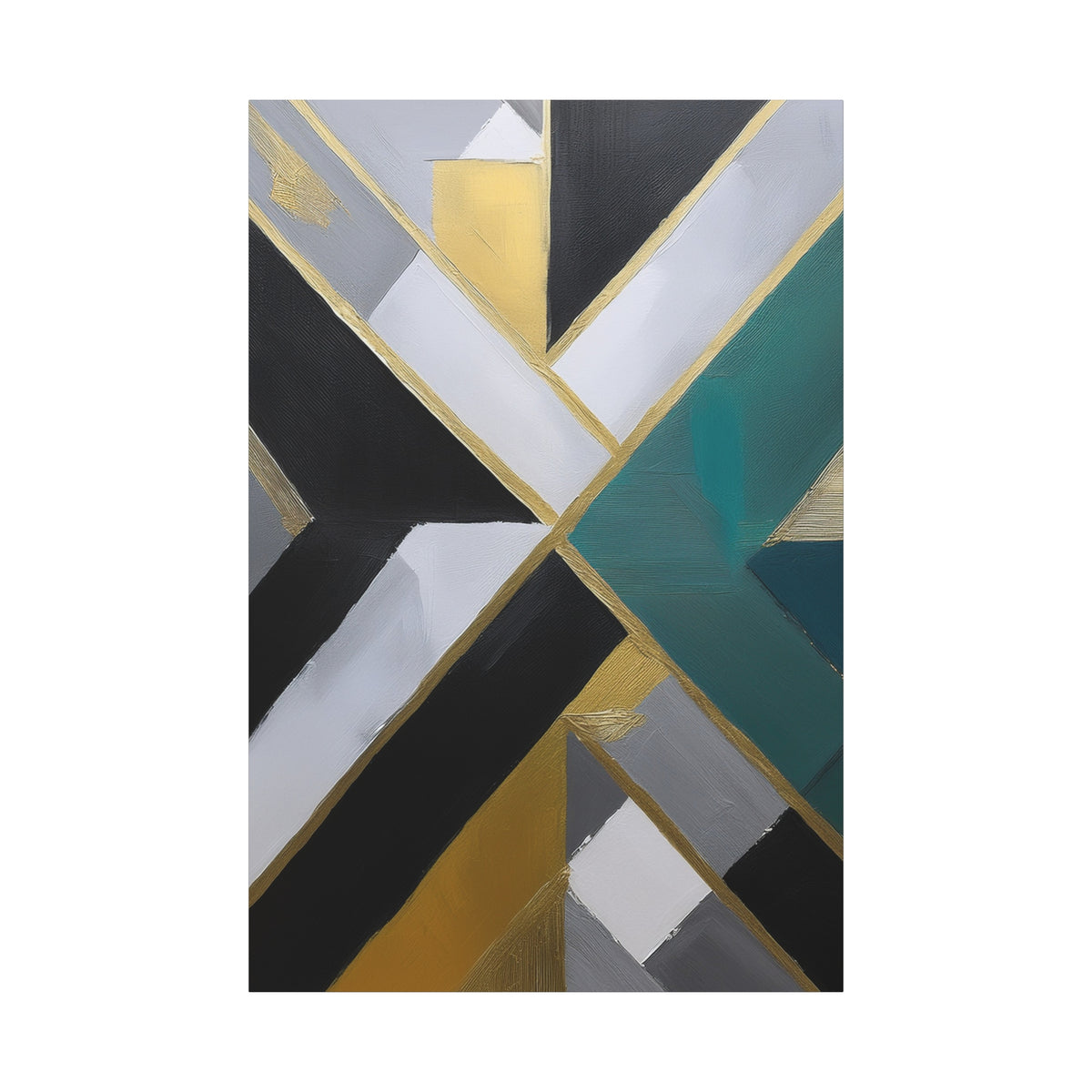 Abstract Geometric Painting Print Canvas 20x24,20x30,24x30 24x32,24x36,30x40 32x48,36x48,40x60 Pine-Wood Inner Frame ABS-76