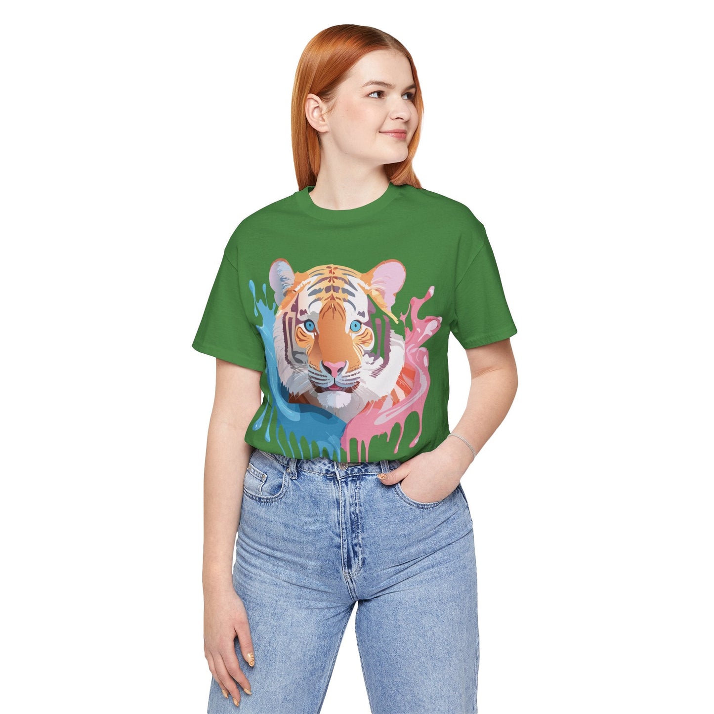 Adelpha Tiger Graphic Tee Premium Unisex Jersey Short Sleeve With Vintage Artwork