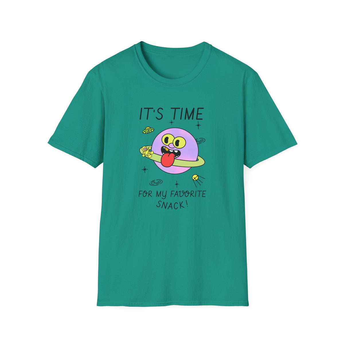 Snack Time Alien Cute Space Graphic Tee Gildan Unisex 100 Cotton Tee Shirt r103