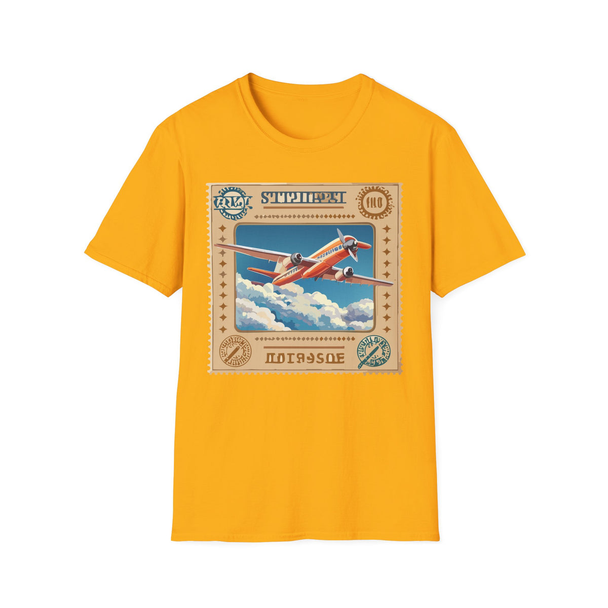 Vintage Airplane Poster T-Shirt | Retro Travel Plane Graphic