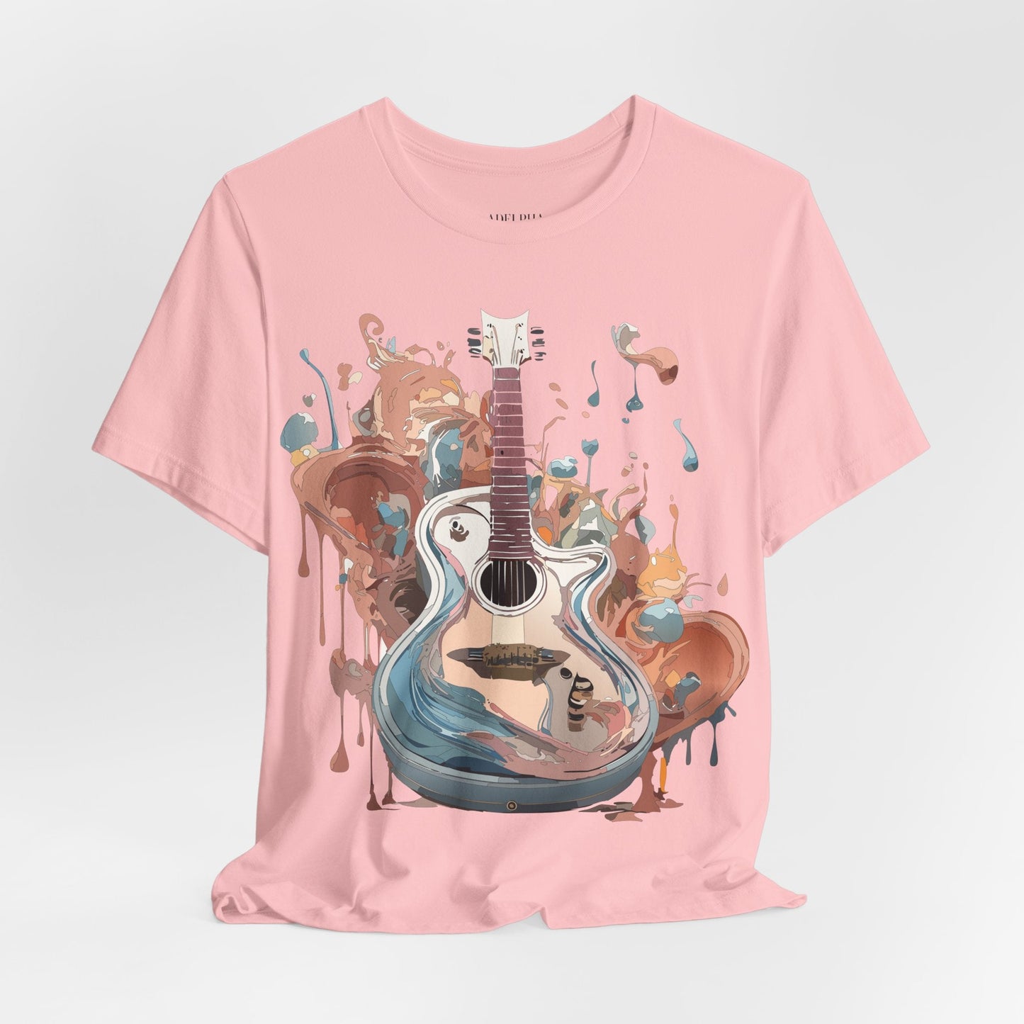 Music Graphic Unisex 100 Cotton Vintage Art with Musical Elements Tee 56