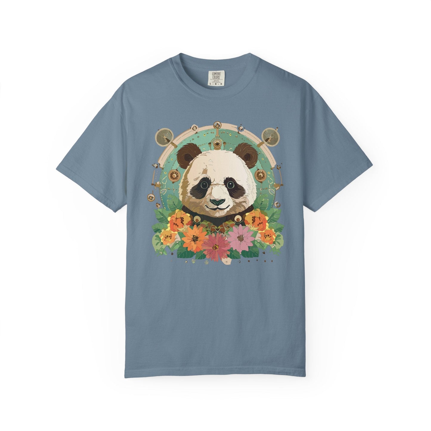 Panda Portrait Graphic T-Shirt Unisex Cotton Floral Animal Art Tee p3