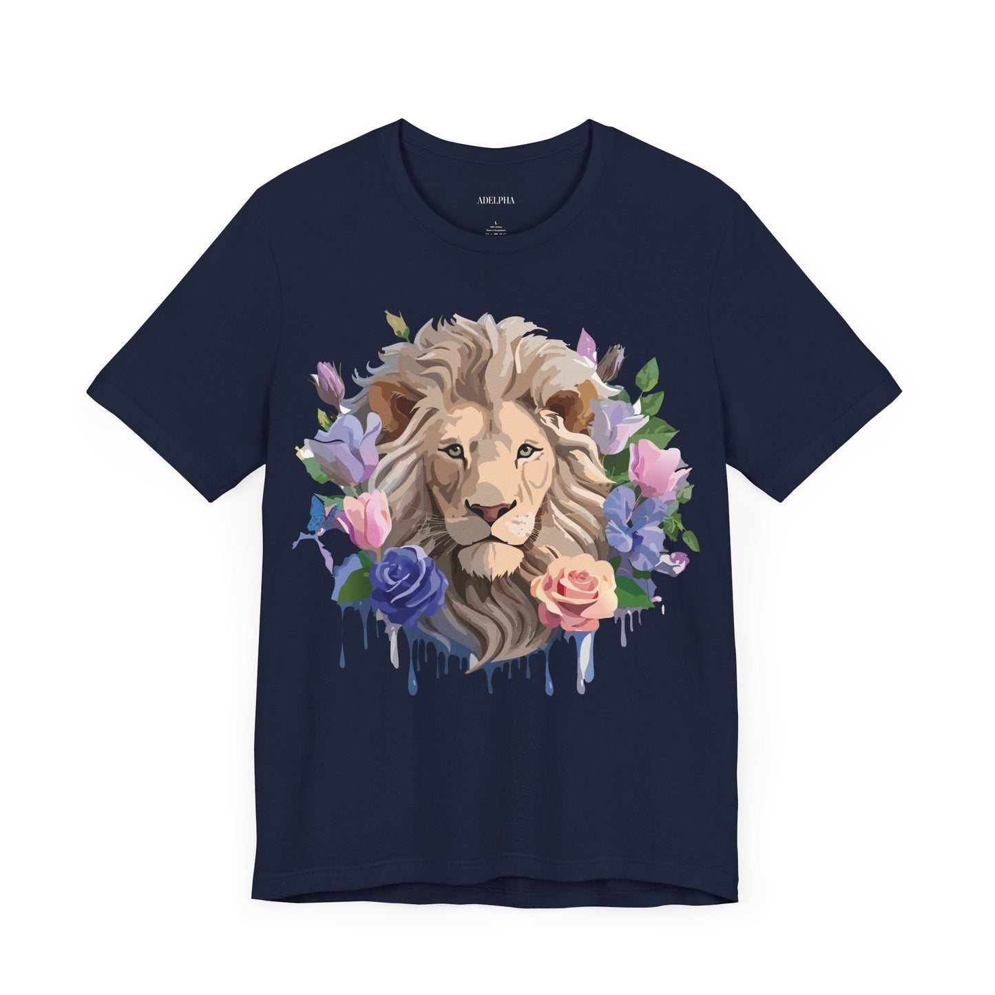Lion Graphic Unisex 100 Cotton Vintage Animal Artwork Tee 4