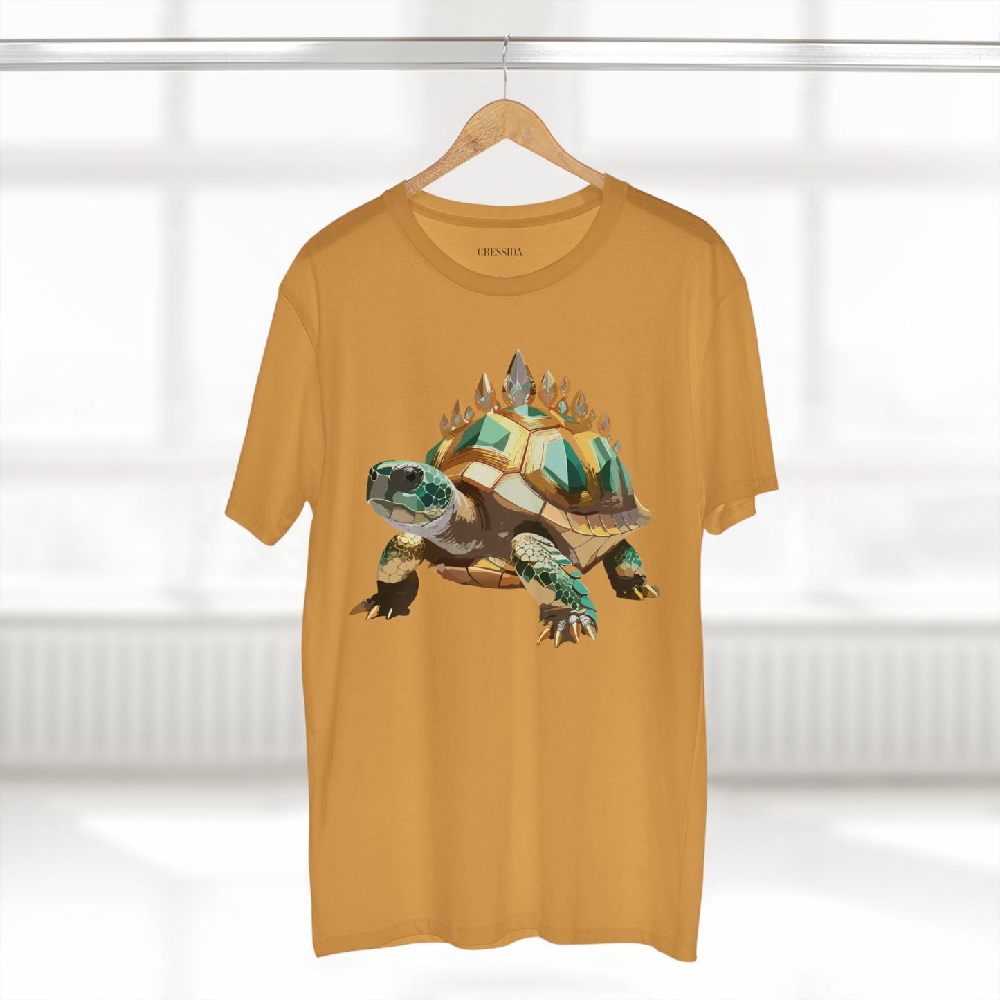 Turtle Graphic Unisex 100 Cotton Tee With Unique Animal Golden Medallion Art Design 34