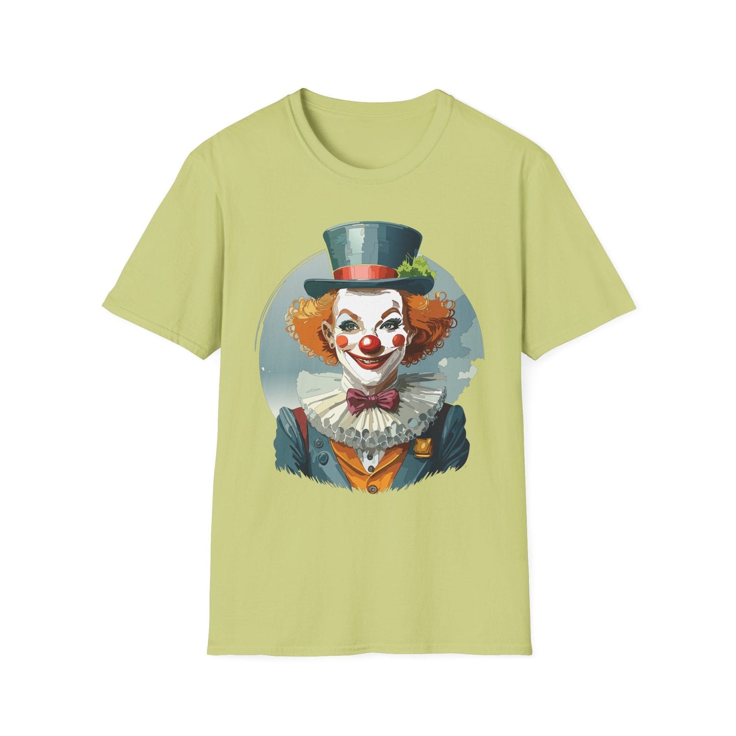 Unisex Clown Shirt Funny Man Circus Design Hundred Percent Ring Spun Cotton Gildan Softstyle Tee