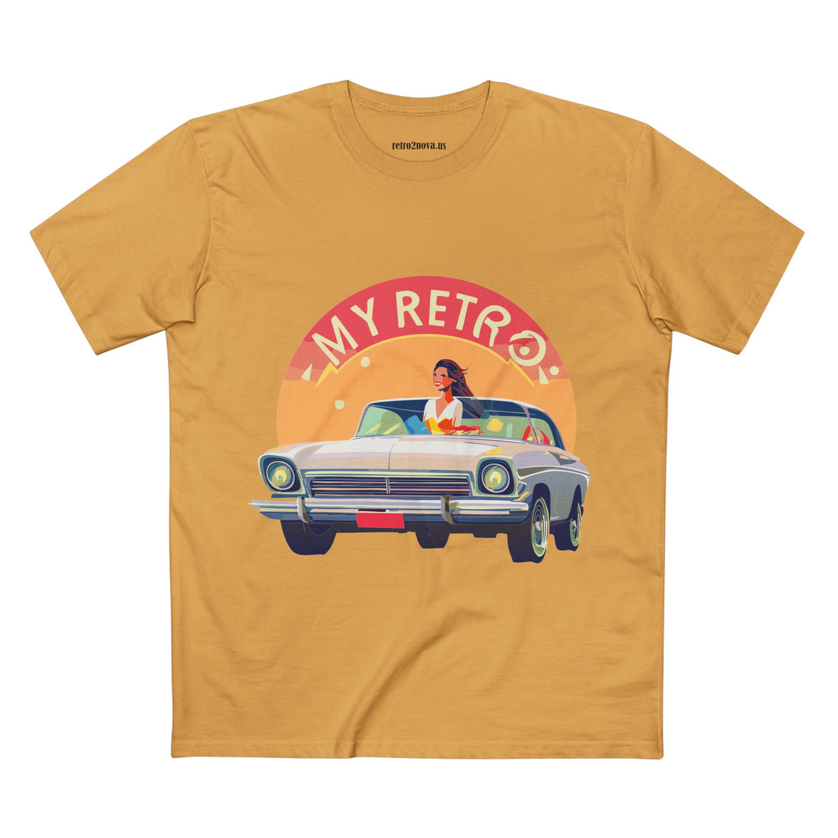 Retro Car Vintage Graphic Tee Staple Unisex 100 Cotton Tee Shirt - RC-26