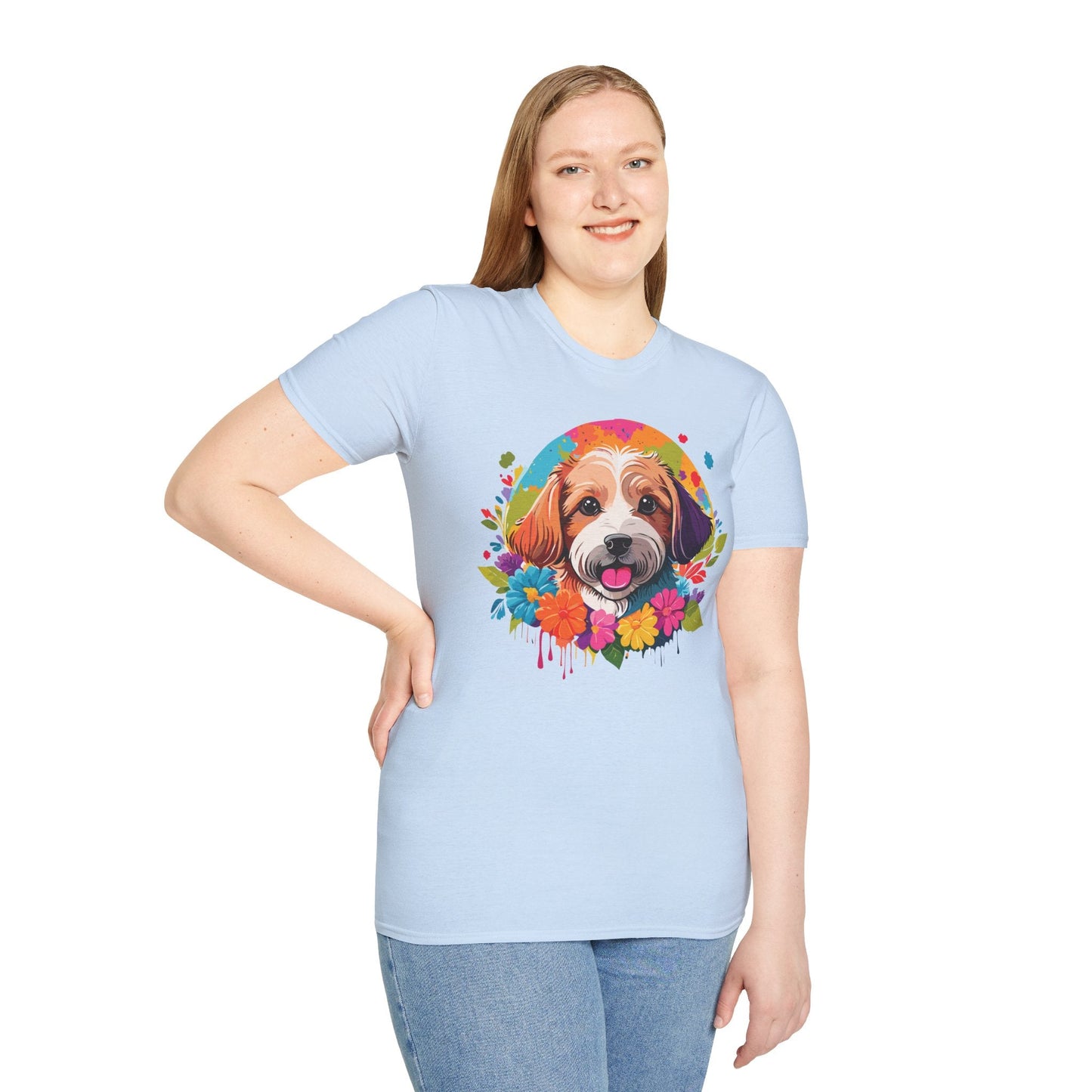 Unisex Dog Shirt Softstyle Cotton Tee Gildan 64000 Animal Tee