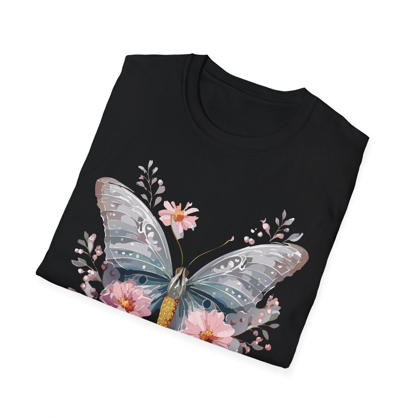 Butterfly Themed Unisex T Shirt Softstyle Monarch Gildan 64000 Ring Spun Cotton Tee