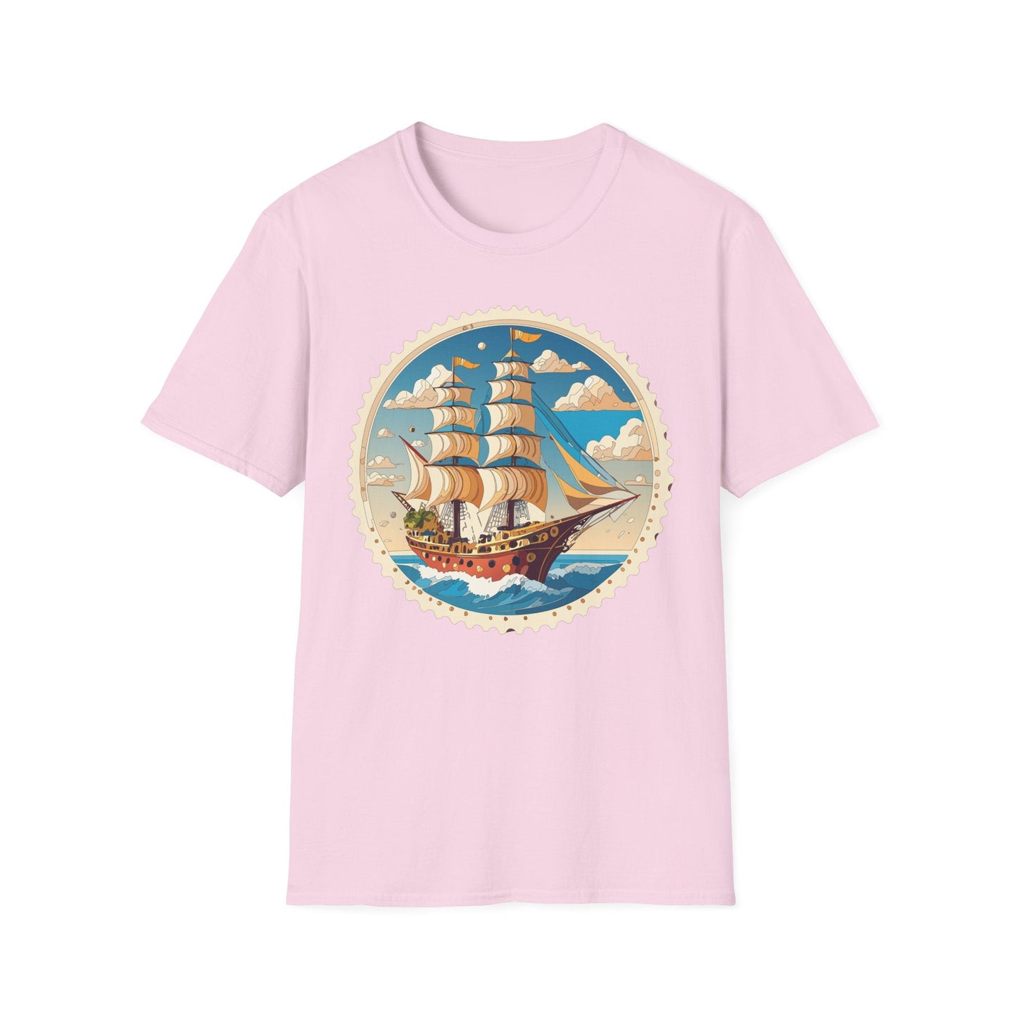 Nautical Ship Frigate Vessel T Shirts Unisex Tee Shirt Softstyle 64000 Ring Spun Cotton Comfort