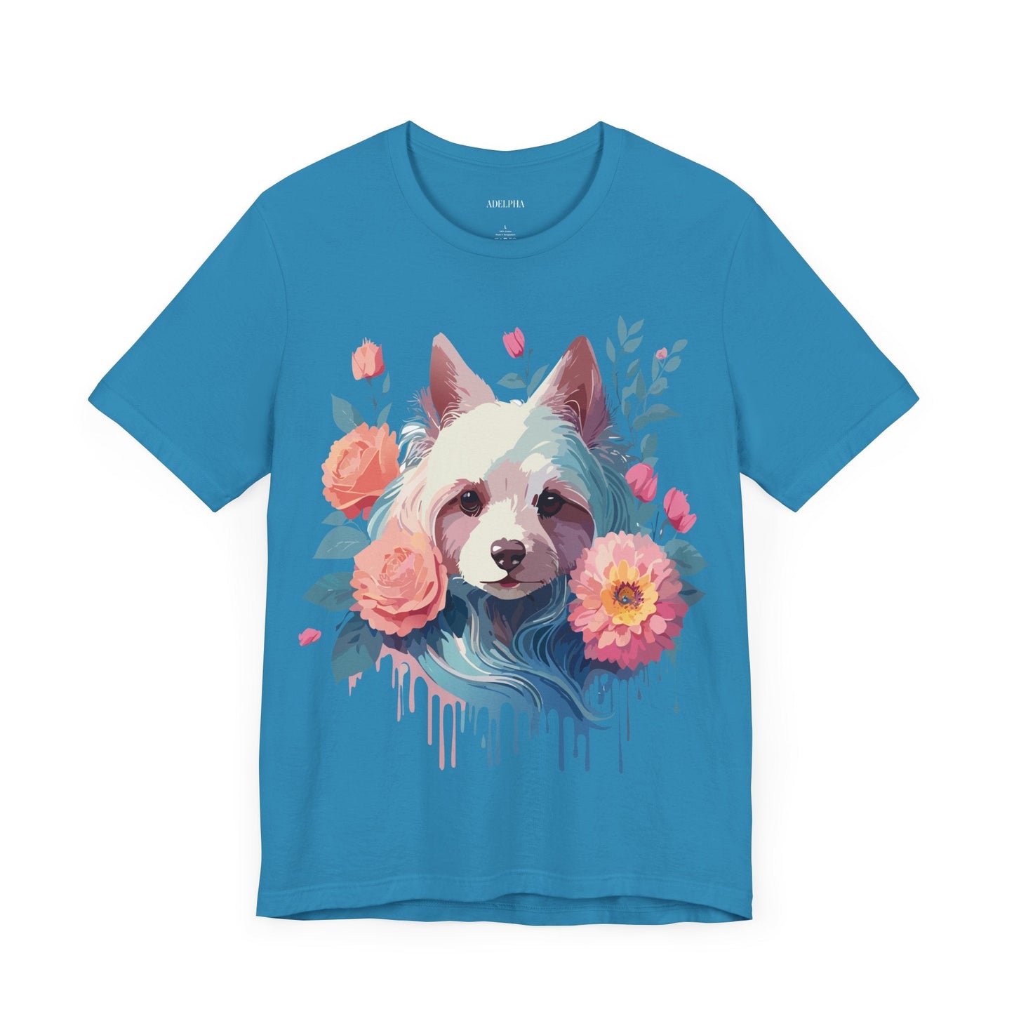 Adelpha Unisex Graphic Dog Shirt Short Sleeve Tee With Vintage Inspired Artwork Design