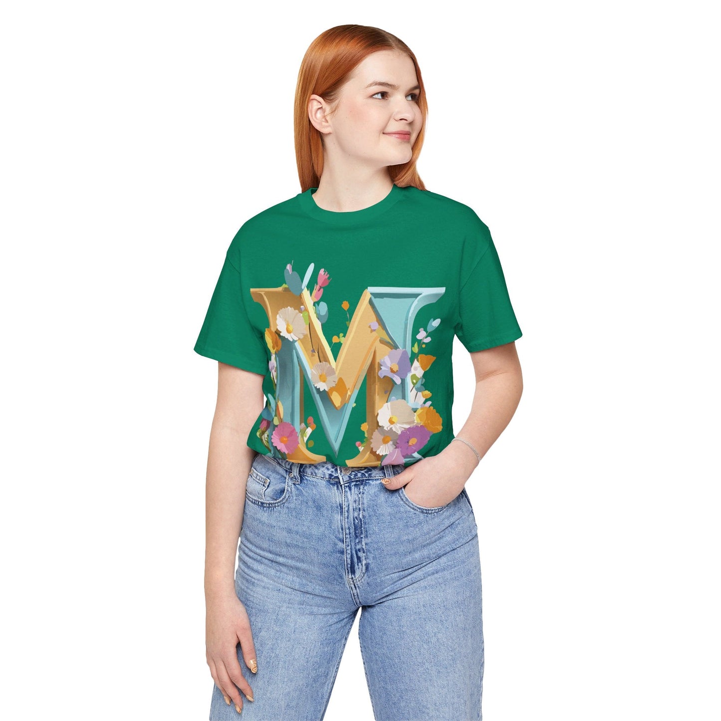 Letter M Shirt Unisex Graphic Tee From Adelpha Vintage Inspired Art Short Sleeve Jersey