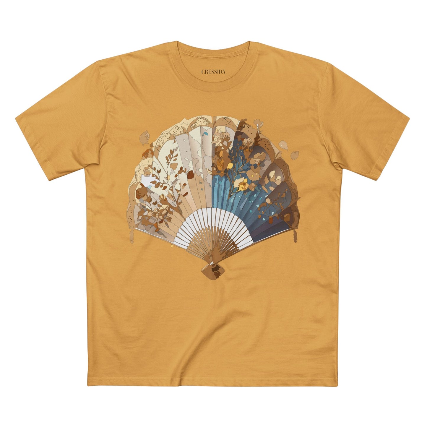 Antique Fan Graphic Design T-Shirt Unisex 100 Cotton Floral Carnival Artwork Tee 3
