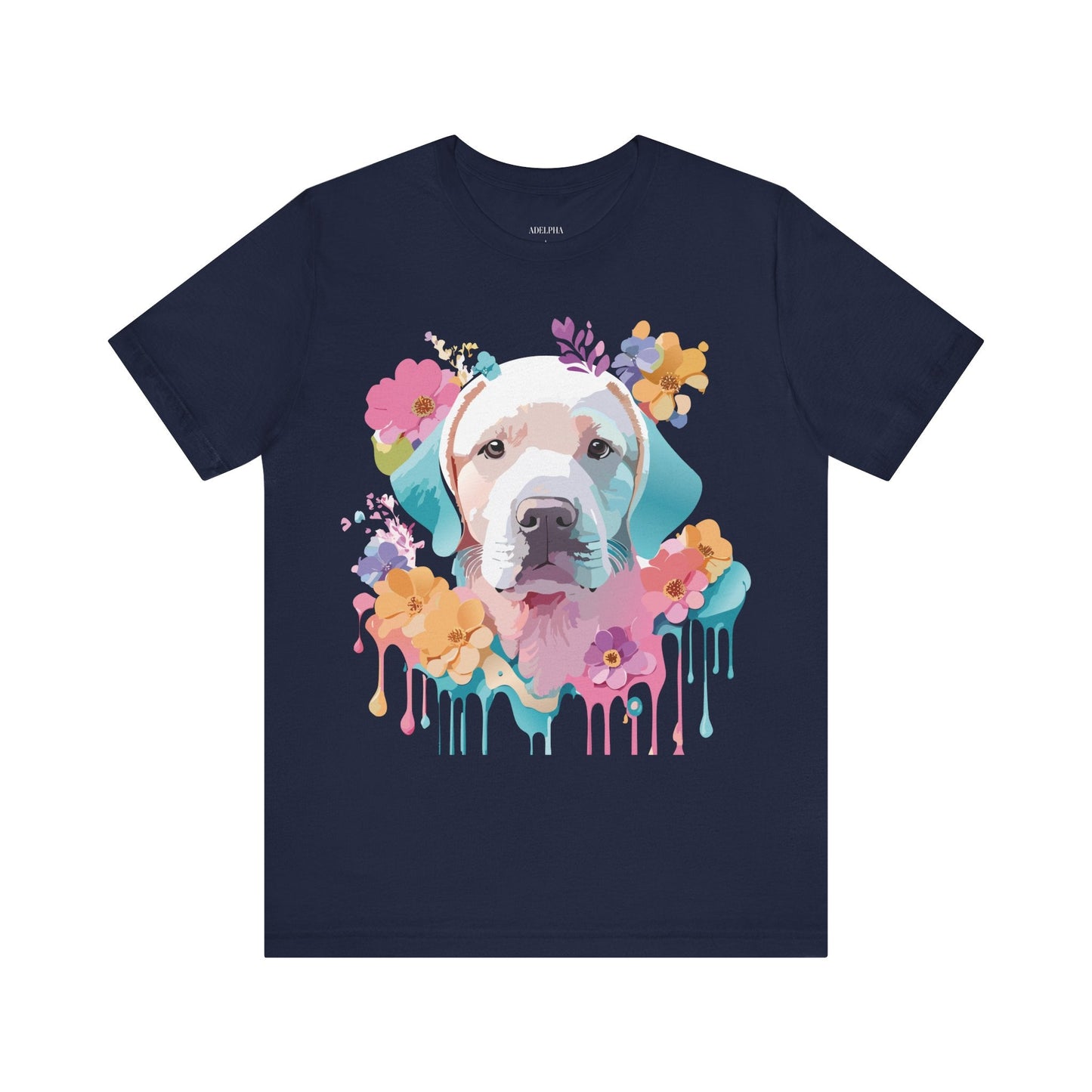 Dog Graphic Tee Unisex Vintage Inspired Art Design Adelpha Short Sleeve Jersey Shirt