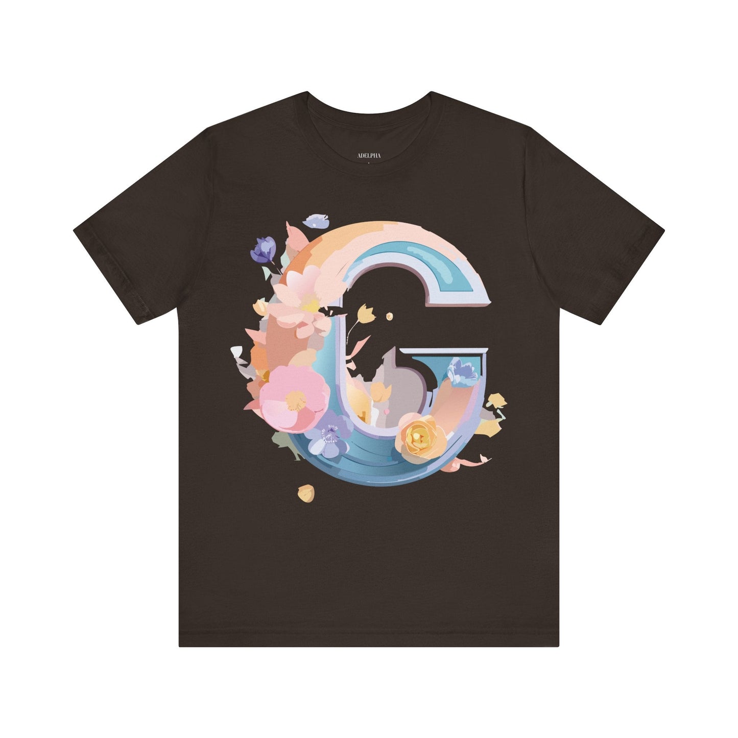 Letter G  Graphic Tee Unisex Short Sleeve Vintage Inspired Artwork Print