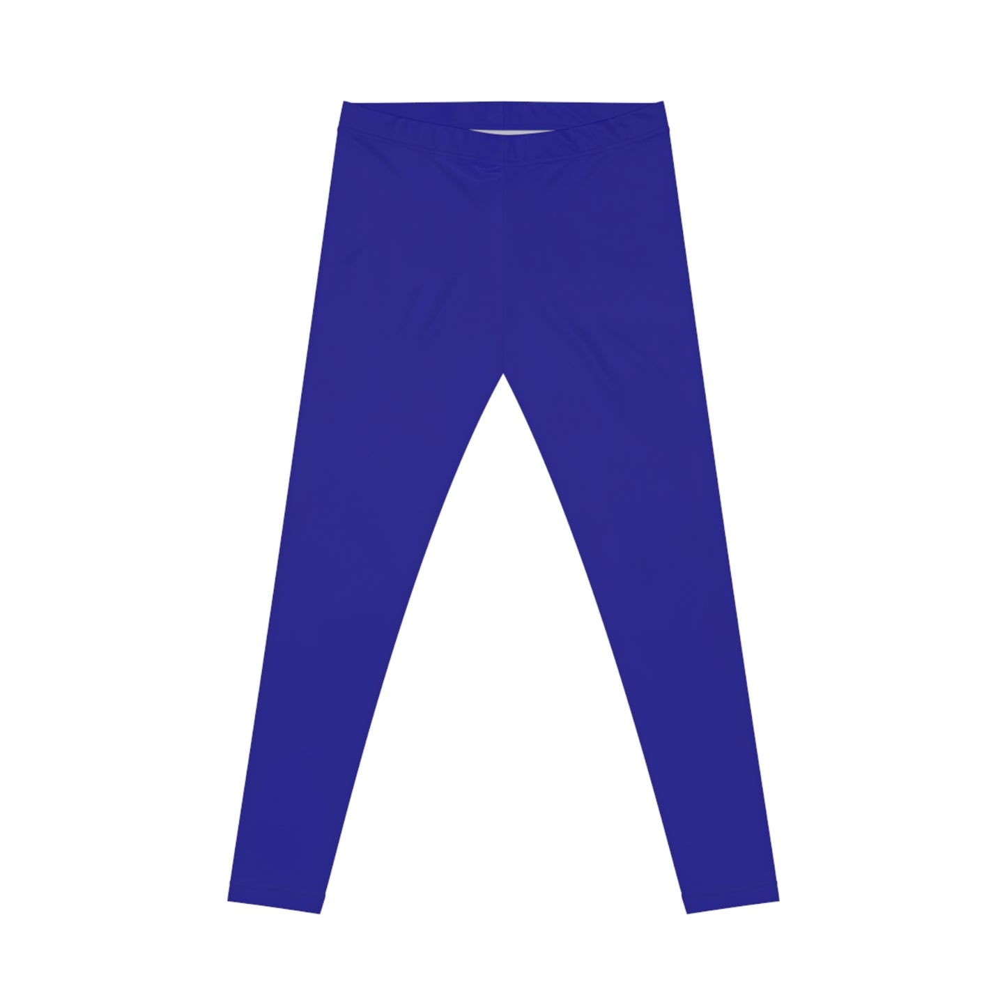 Dark Ultramarine Color Women's Poly-Span Casual Leggings XS-2XL