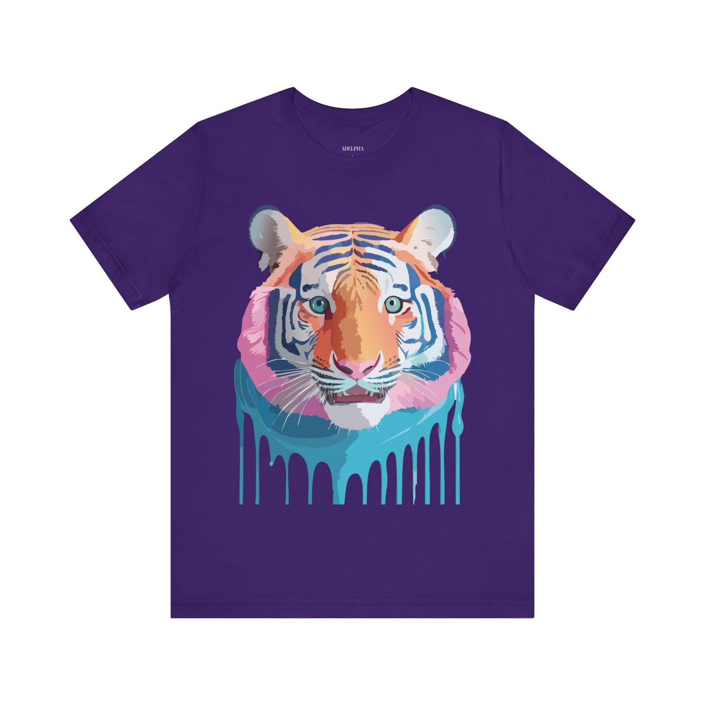Tiger Graphic Unisex 100 Cotton Vintage Art with Animal Tee 17