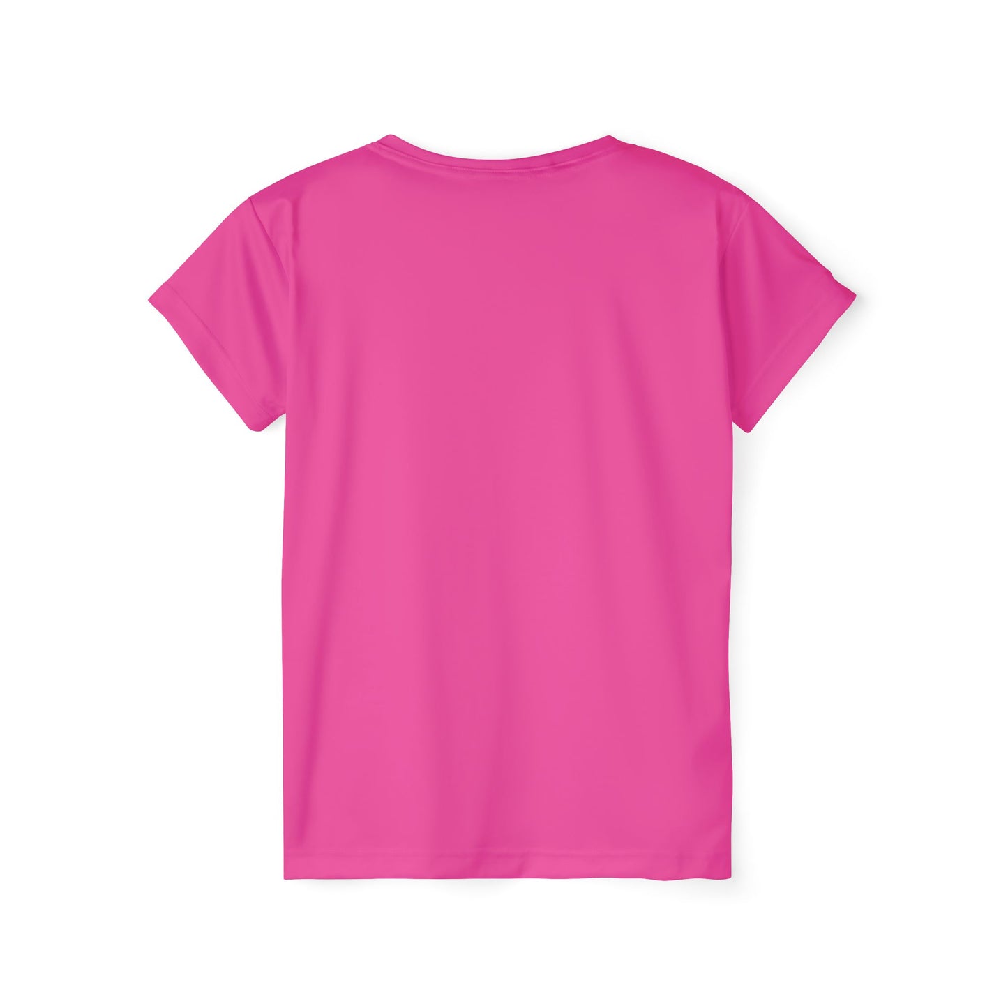Deep Pink Women's Sports Jersey Short Sleeves 100% Poly Solid Pink Color Print Athletic Tee