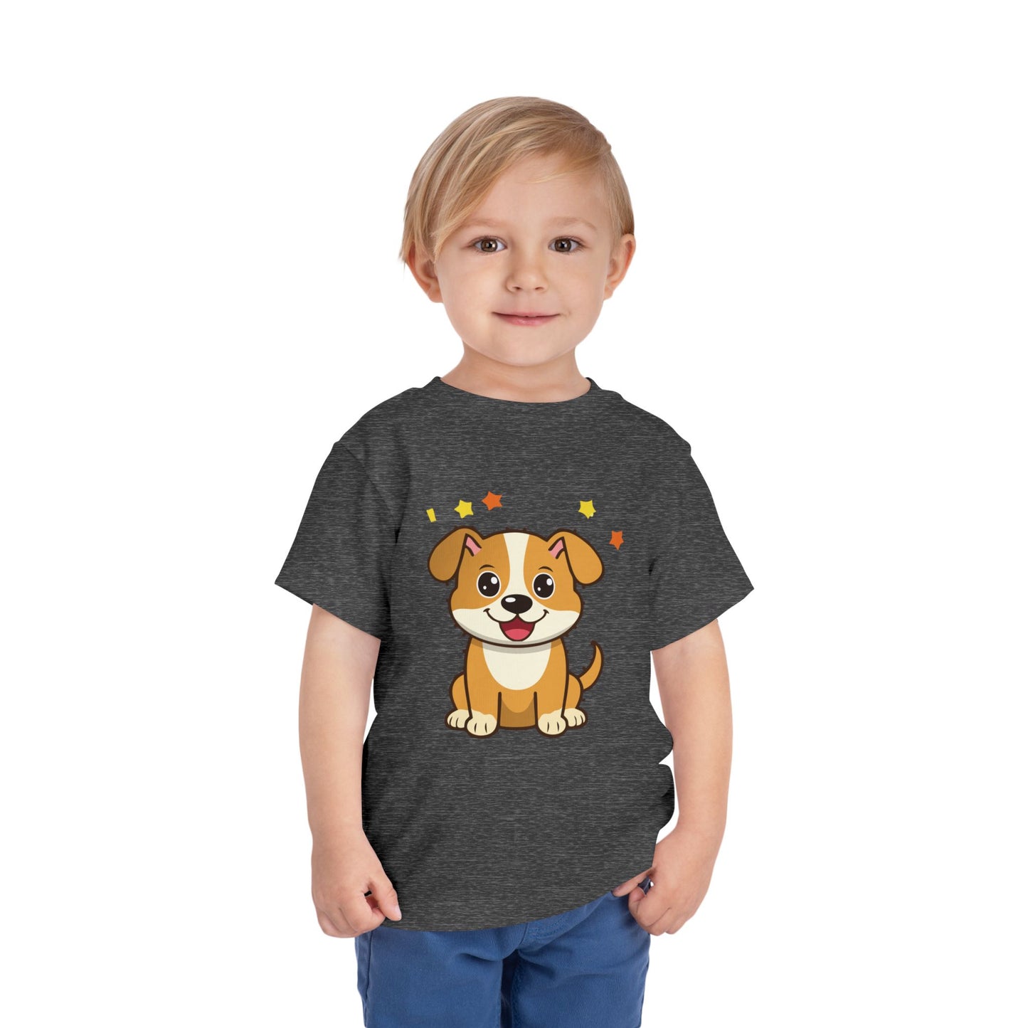 Bonita camiseta de manga corta para niños pequeños con diseño de cachorro: regalo adorable para amantes de las mascotas (2 a 5 años)