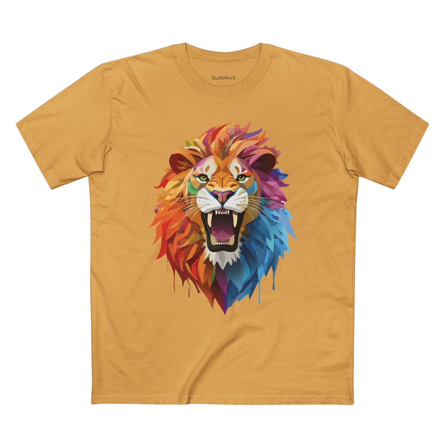 Lion Graphic Unisex 100 Cotton Staple Tee with Animal Design Artwork 28