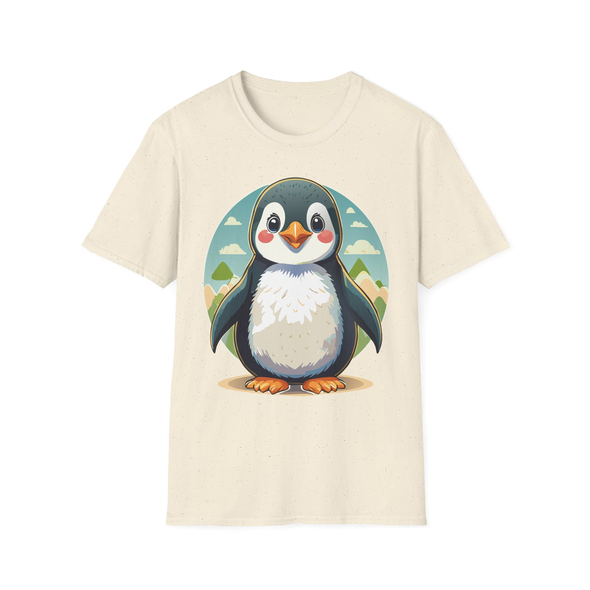 Cute Cartoon Penguin T-Shirt | Cute Penguin Illustration Tee, Winter Animal Shirt
