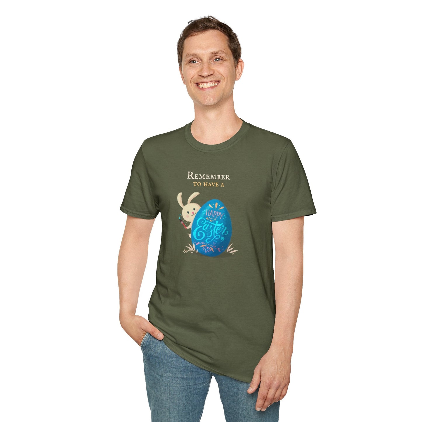 Easter Bunny Egg T Shirt Unisex Softstyle Tee With Easter Signature Prints And Design