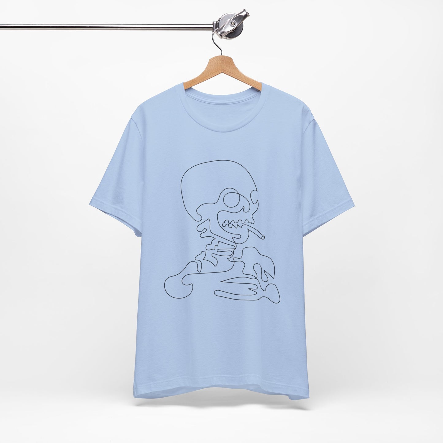 Unisex Cotton Tee Shirt with Skull