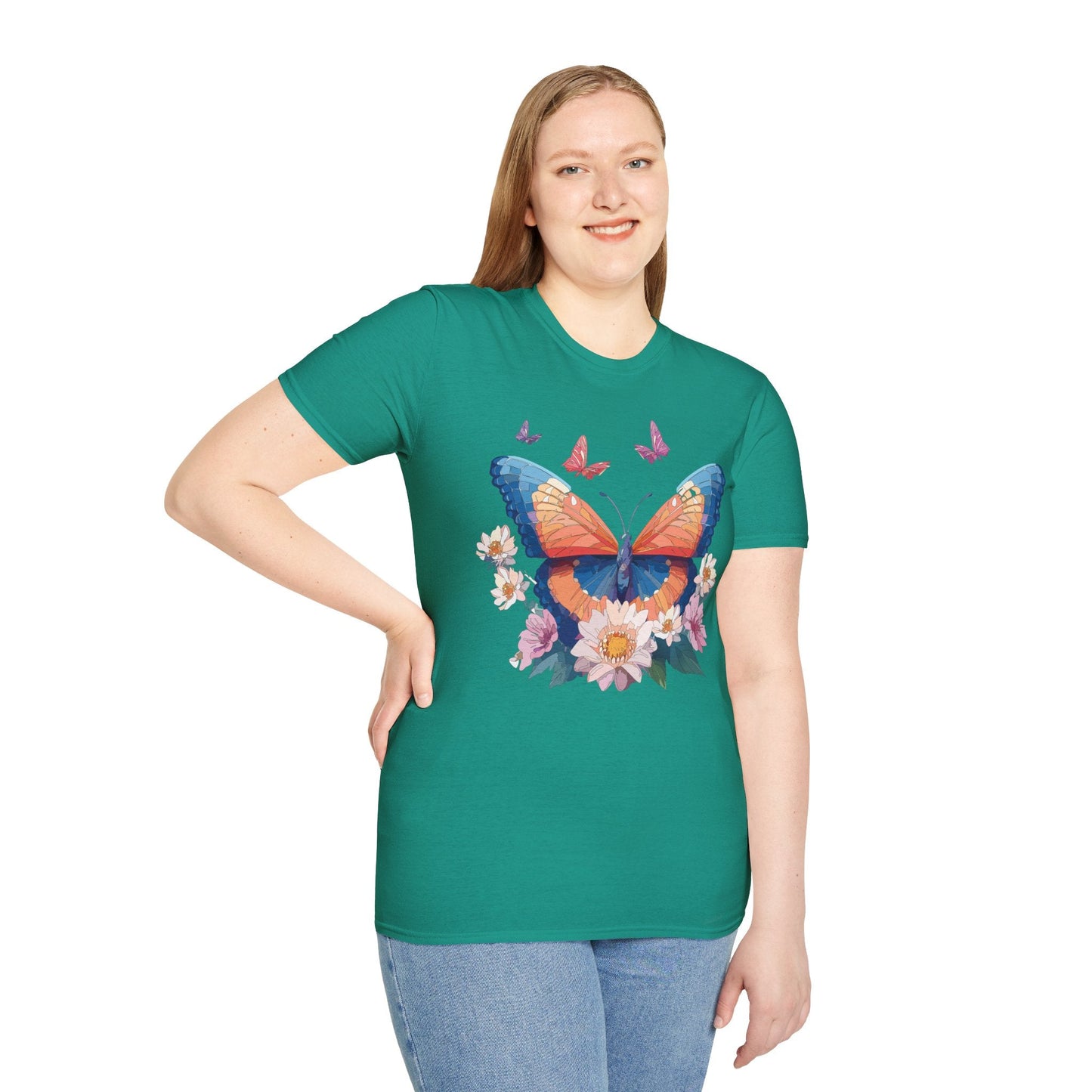Monarch Butterfly Unisex Softstyle Tee Gildan 64000 Lightweight Breathable 100 Cotton Tee