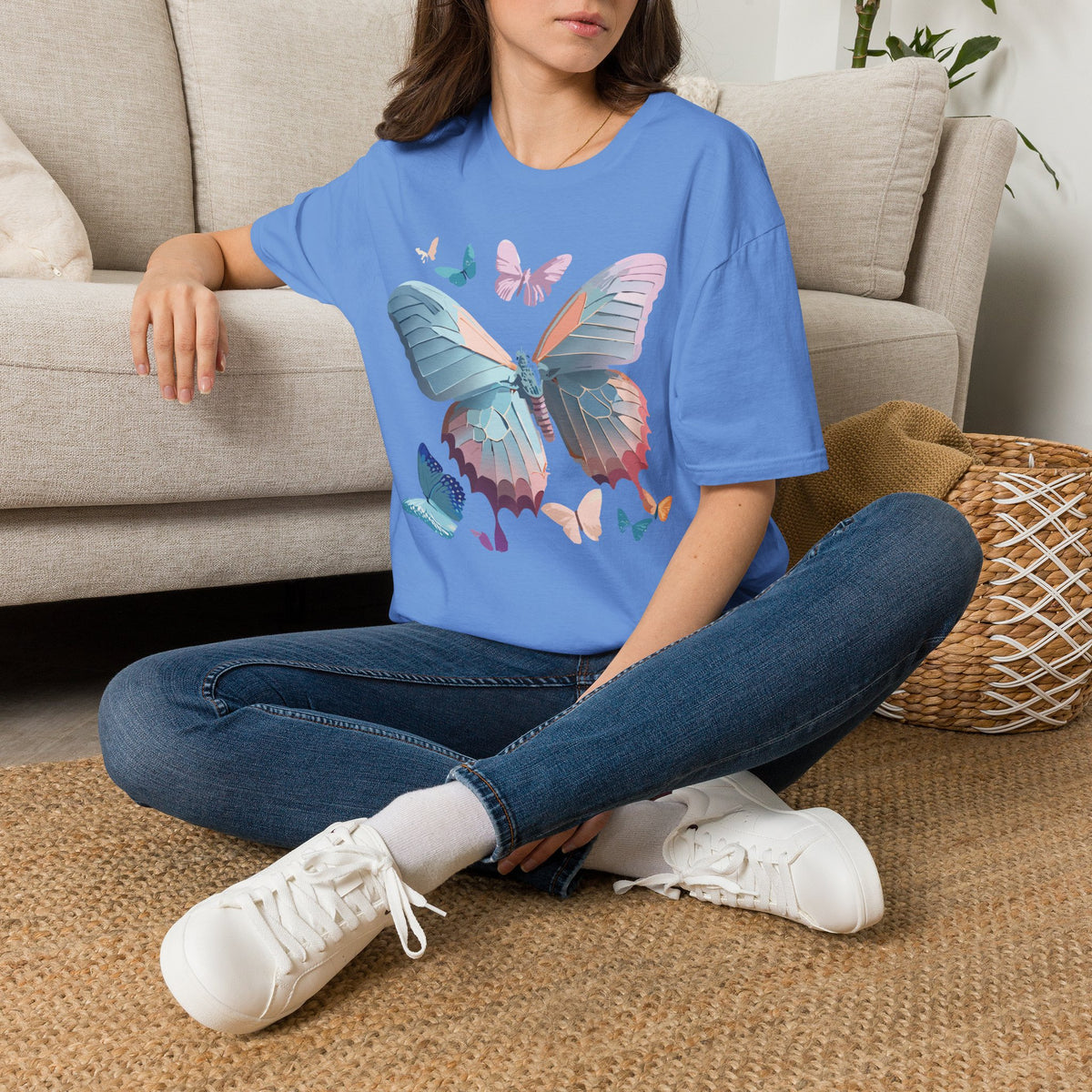 Butterfly Watercolor Tee — Pastel Wings Graphic Tee Unisex 100 Cotton Gildan T-Shirt