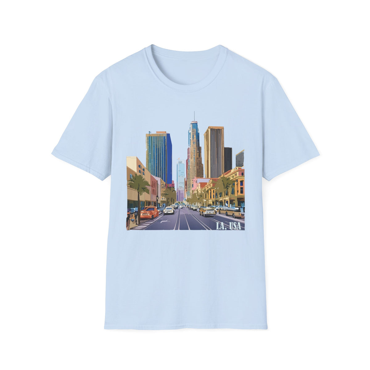 Downtown Los Angeles City Skyline T-Shirt | Urban Cityscape Tee