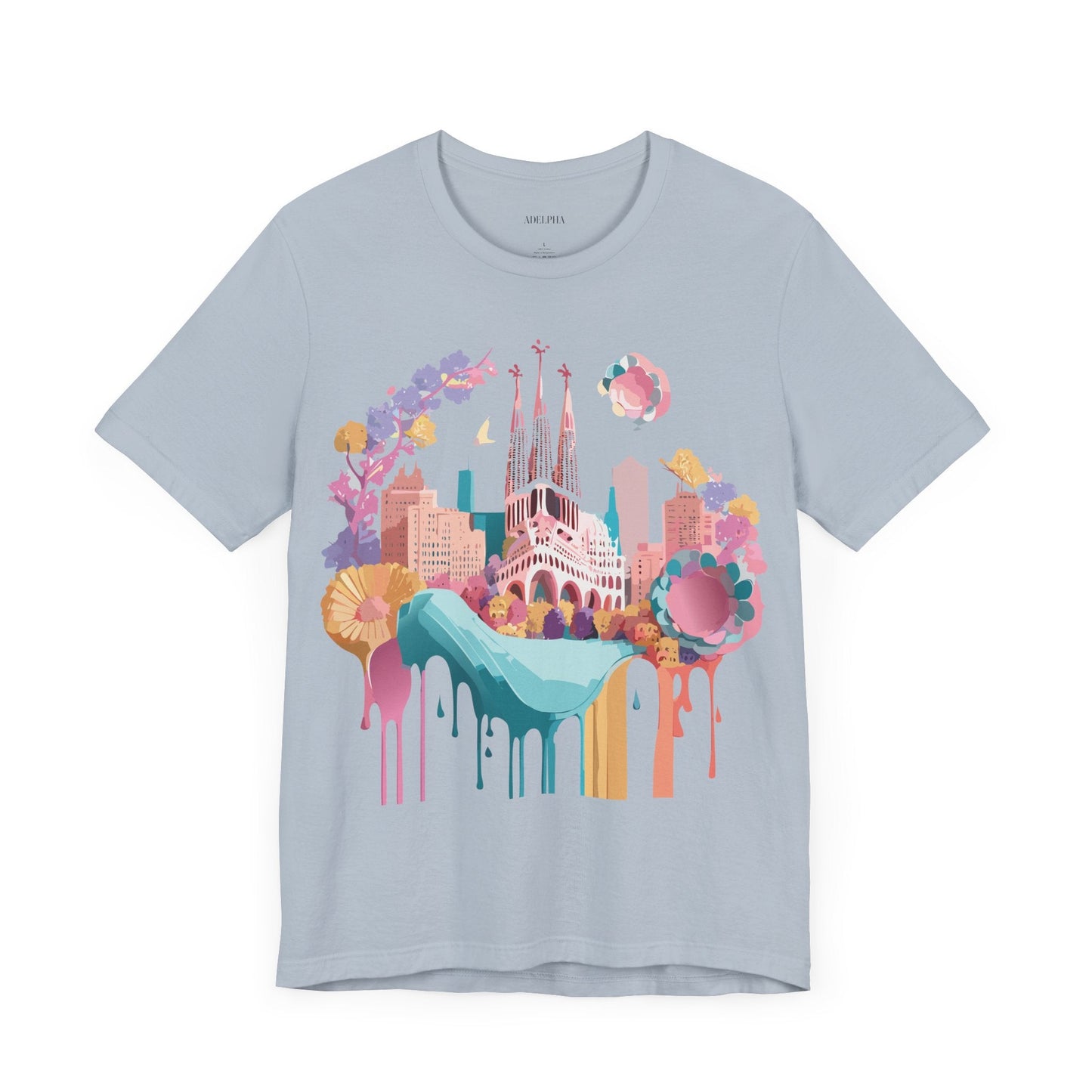 Unisex Graphic Tee Barcelona Design By Adelpha Vintage Artwork Unisex Jersey Short Sleeve Shirt