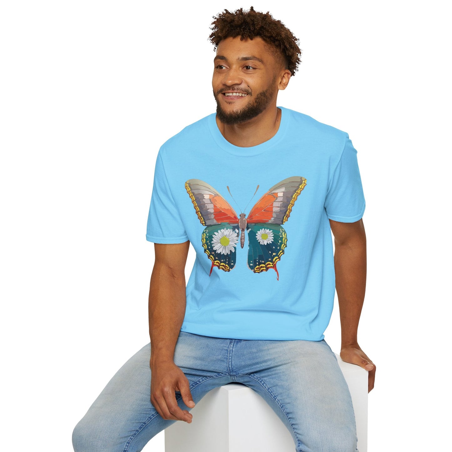 Butterfly Shirt Unisex Gildan Softstyle 64000 Short Sleeve T Shirt Monarch Design