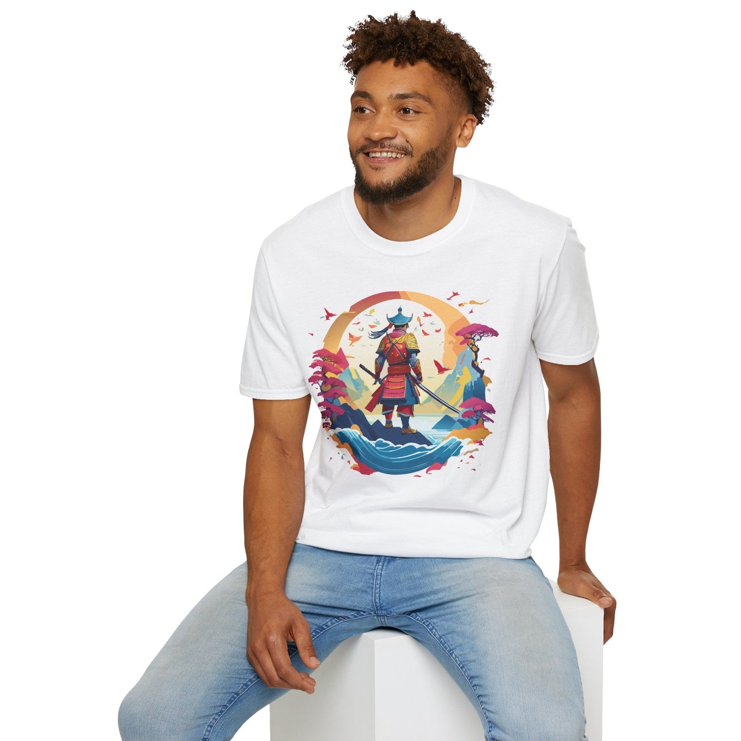 Samurai Shirt Unisex Tee Made With 100 Percent Ring Spun Cotton Soft Durable Comfort Gildan 64000