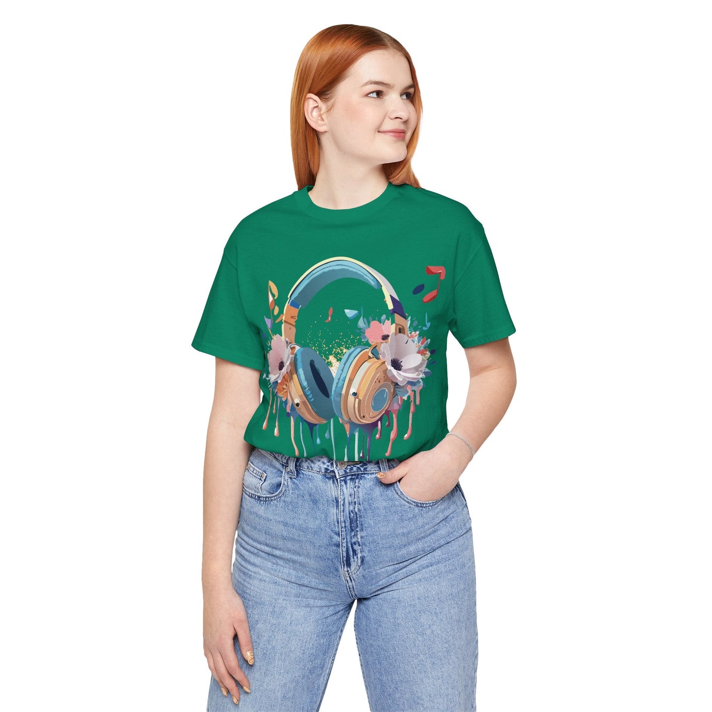 Music Graphic Unisex 100 Cotton Vintage Art with Musical Elements Tee 102