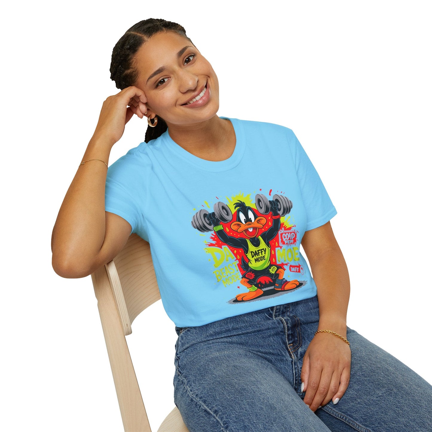 Unisex Cartoon T Shirt With Animation Design Funny Animals Tee Softstyle Gildan 64000