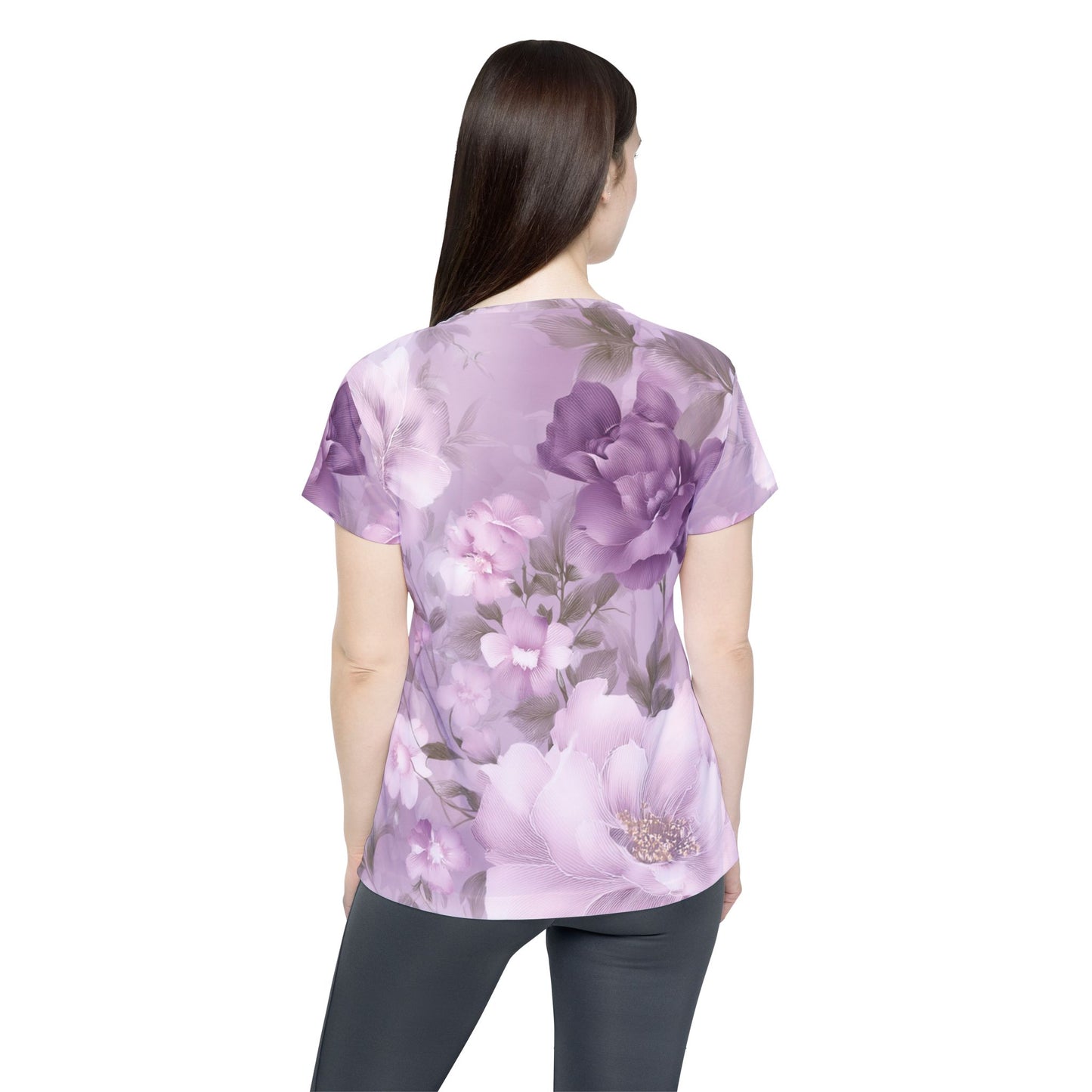 Women Poly Shirt with Floral Print F296