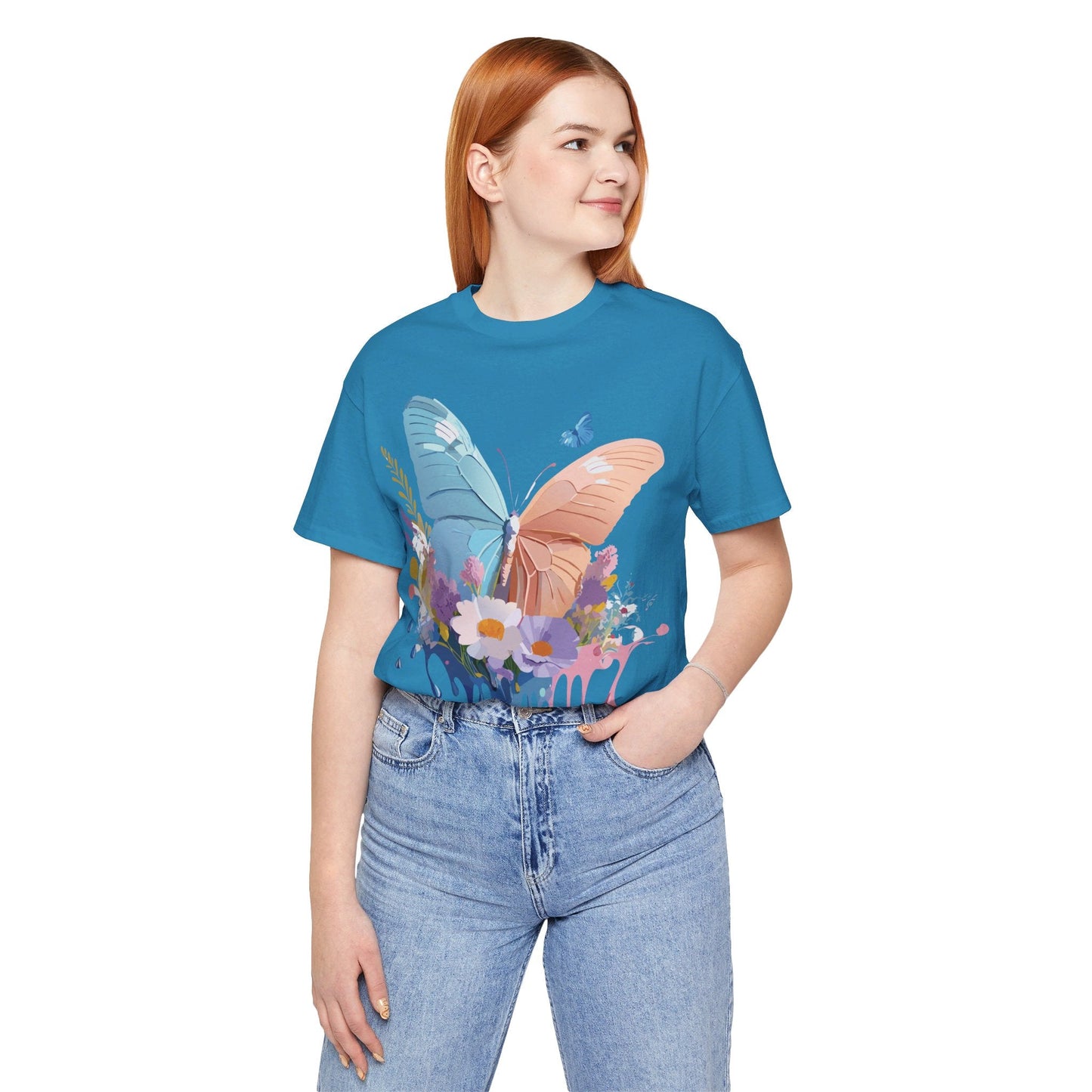 Butterfly Graphic Tee Adelpha Unisex Short Sleeve Art Design
