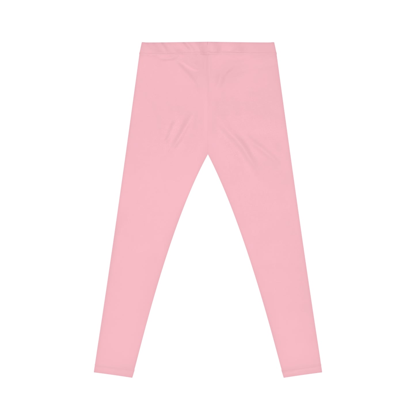 Pastel Pink Color Women's Poly-Span Casual Leggings XS-2XL