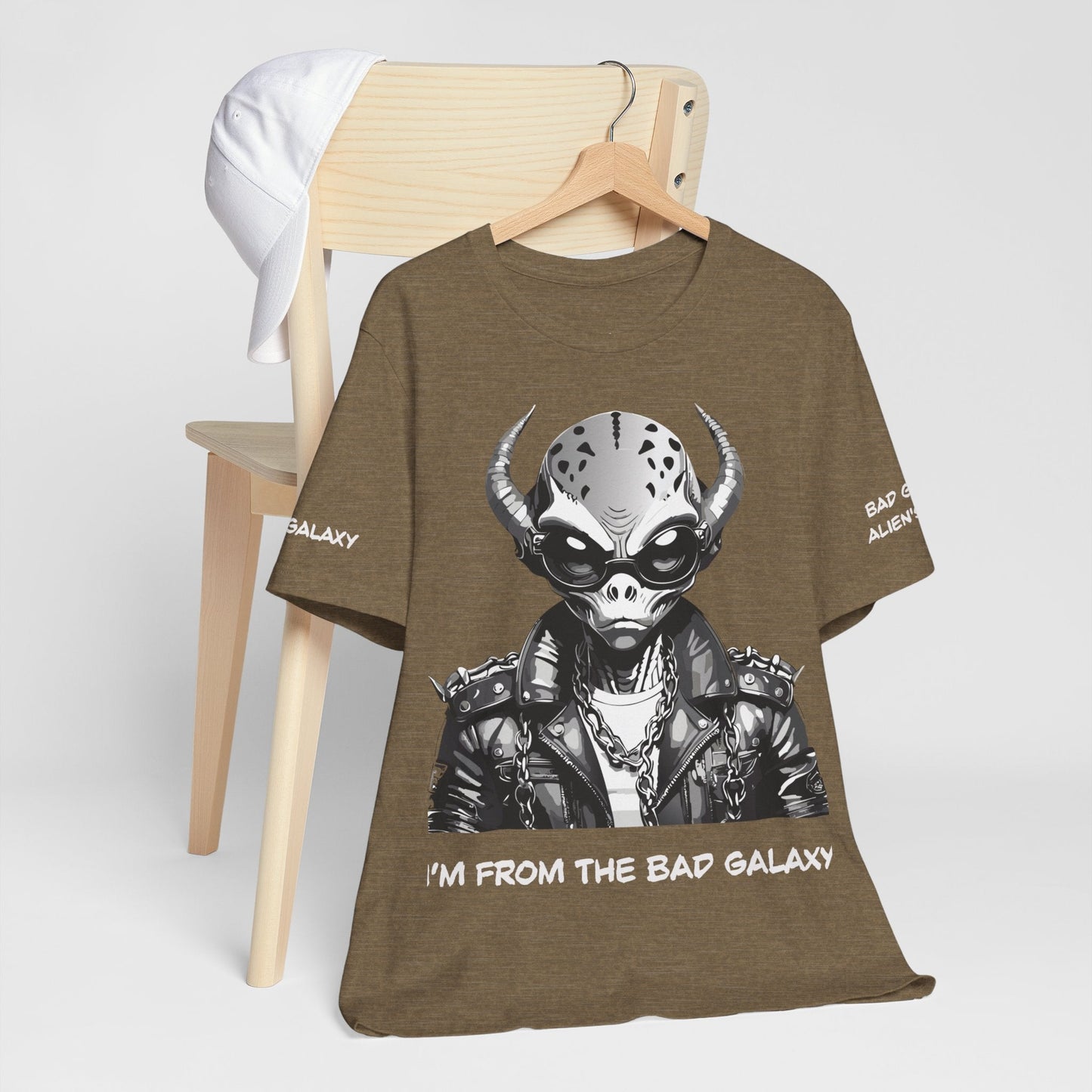 Alien Tee Shirt From Bad Galaxy 100 Percent Cotton Eco Friendly Ink Printed In USA