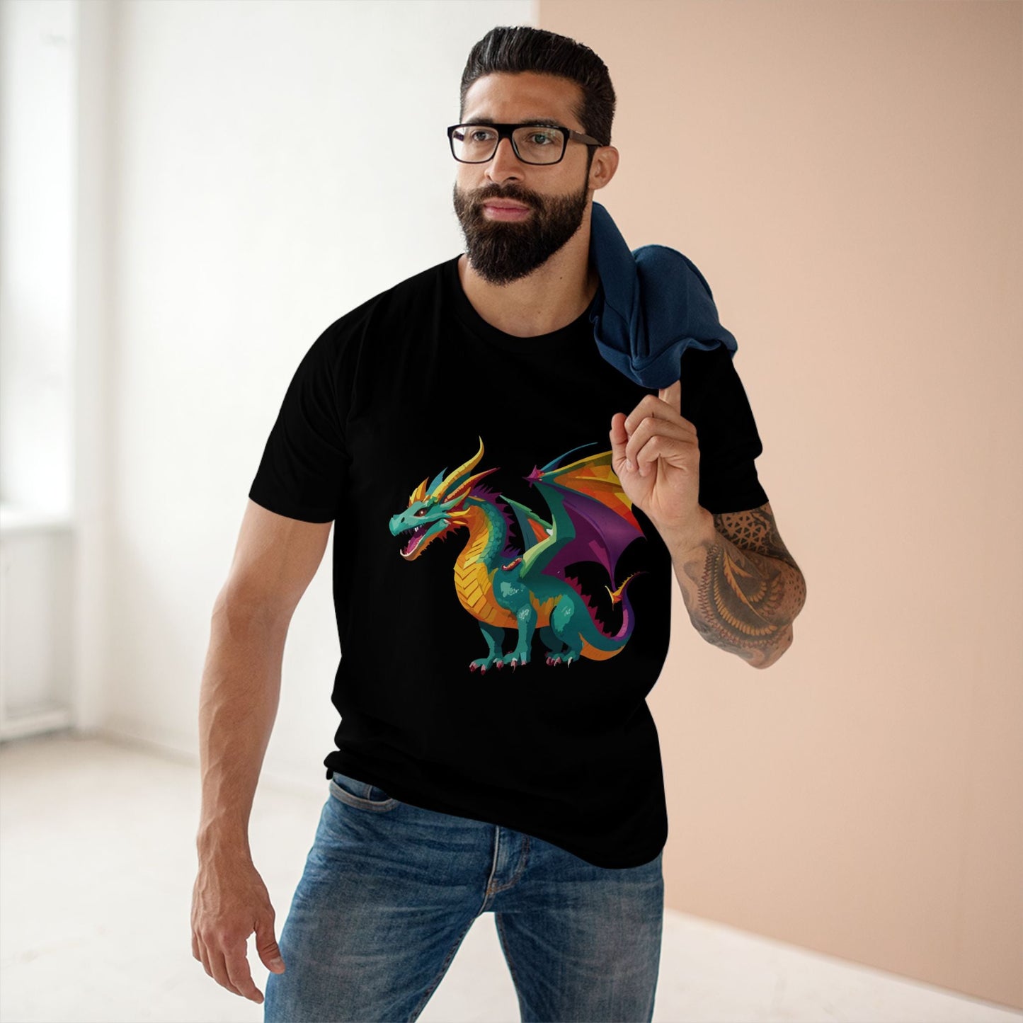 Dragon Graphic Unisex 100 Cotton Staple Tee 10