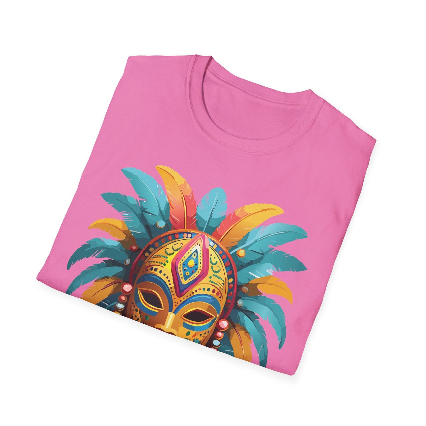 Mask Graphic Unisex Cotton Masquerade Design Artwork Tee 25