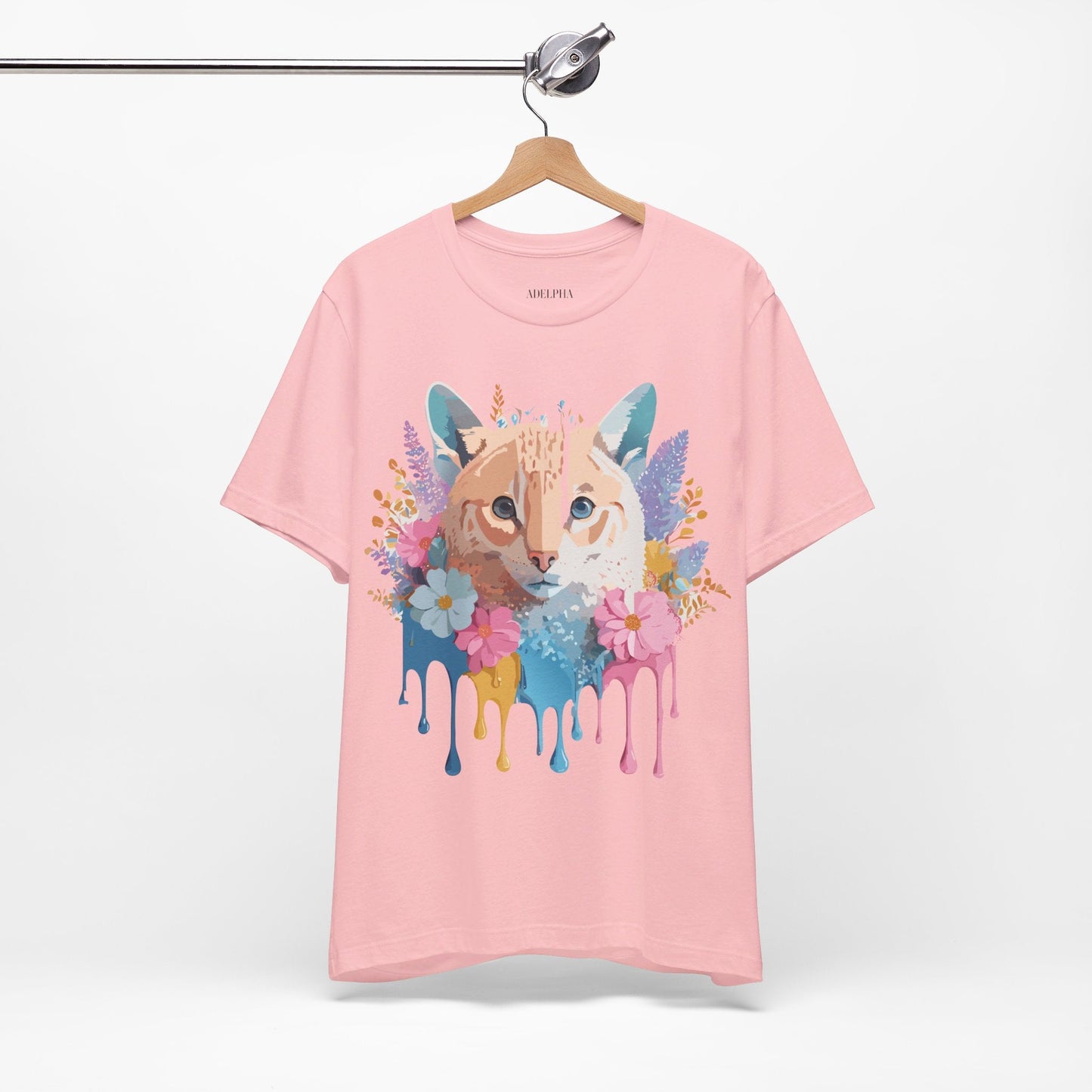 Cat Graphic Tee Unisex Short Sleeve With Adelpha Artwork Vintage Inspired