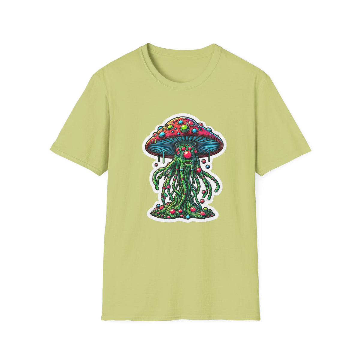 Funny Mashroom Cartoon  Graphic Tee Gildan Unisex 100 Cotton Tee Shirt c09